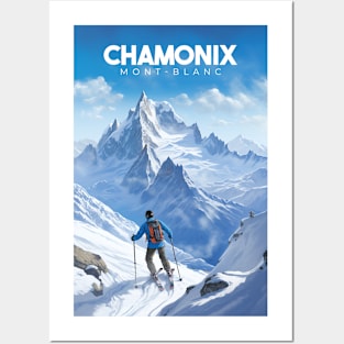 Affiche Chamonix - France - Mont-blanc illustration Posters and Art